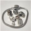 Image 3 : SILVER PANDORA STYLE 22G WITH BEADS BRACELET