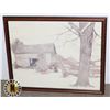 Image 1 : VINTAGE FRAMED OLD FARM THEME PRINT