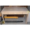 ONE DRAWER WRITING DESK APPROX 30" TALL TOP 24"X48"