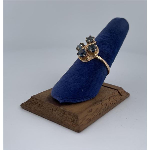 14k Gold Blue Montana Sapphire Ring