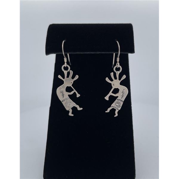 Navajo Sterling Silver Kokopelli Earrings