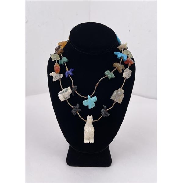 Zuni Native American Indian Fetish Necklace