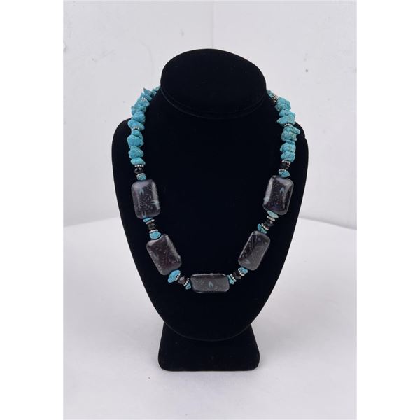 Navajo Turquoise Sterling Silver Necklace