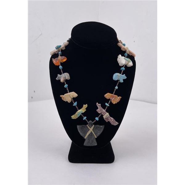 Zuni Native American Indian Fetish Necklace