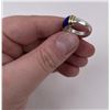 Image 3 : Sterling Silver Lapis and Gold Ring