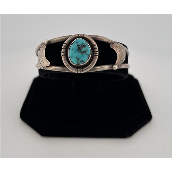 Navajo Sterling Silver Turquoise Bracelet