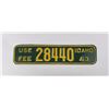 Image 1 : 1963 Idaho License Plate