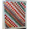 Image 1 : Huge Mid Century Around the World Quilt