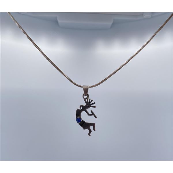 Navajo Kokopelli Sterling Silver Necklace