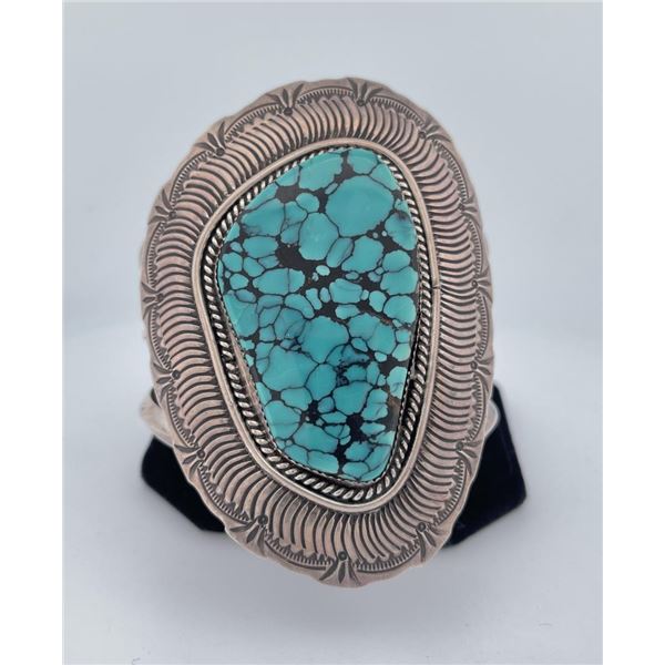 Spiderweb Turquoise Navajo Sterling Bracelet