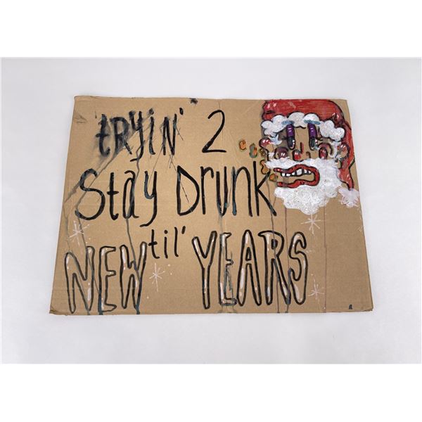 Urban Street Art Homeless Bum Sign Montana