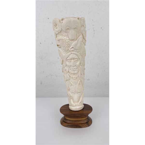 Northwest Coast Indian Carved Mammoth Sculpture