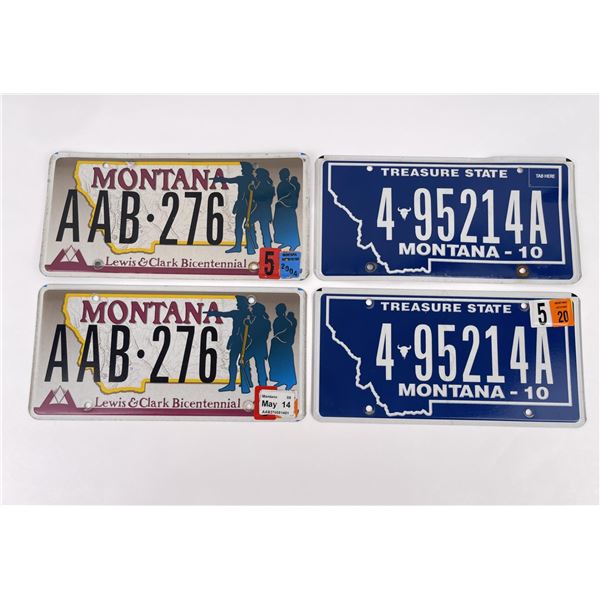 2 Pair of Montana License Plates
