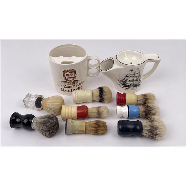 Antique Shaving Mugs and Brushes