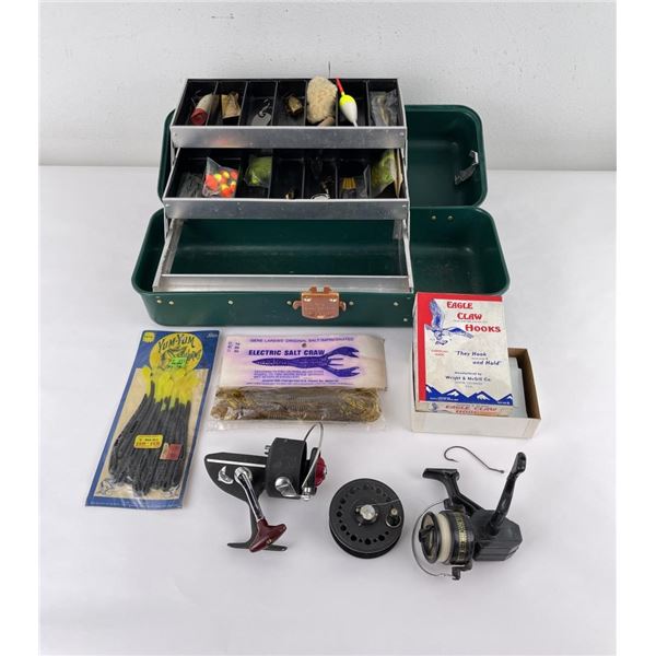 Antique Fishing Tackle Box w/ Lures