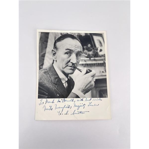 Mike Mansfield Montana Senator Autograph