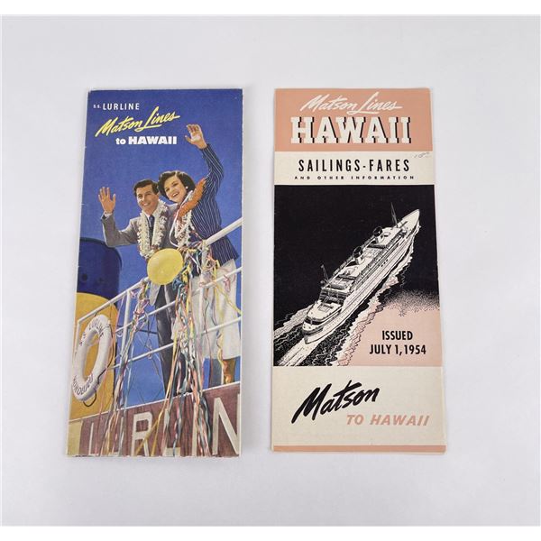 Matson Lines Hawaii Cruise Liner Booklets