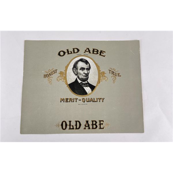 Old Abe Cigar Box Label Abraham Lincoln