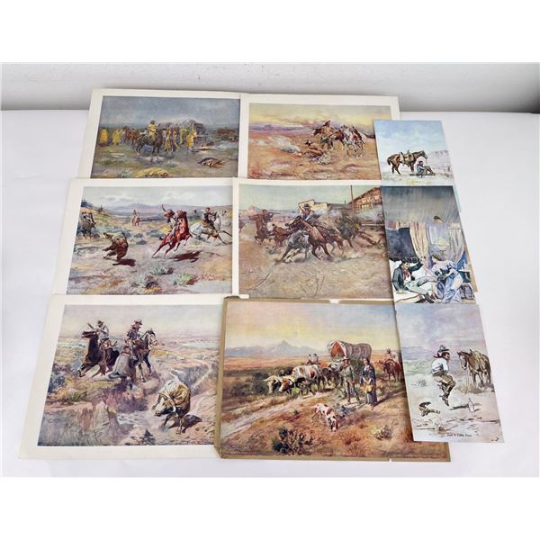 Group of Charles M Russell Prints Montana