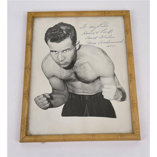 Jesse Underwood Boxer Signed Photo