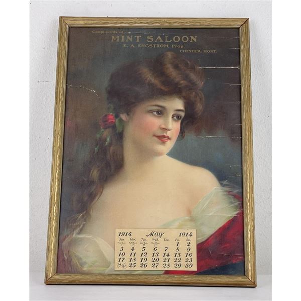 Mint Saloon Chester Montana Calendar 1914