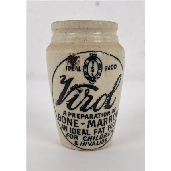 Virol Bone Marrow Stoneware Crock Jar