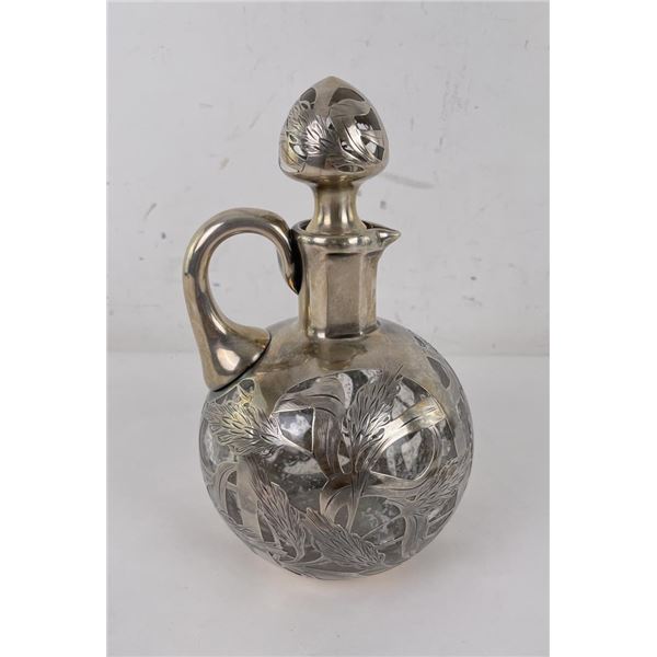 Sterling Silver Overlaid Whiskey Decanter