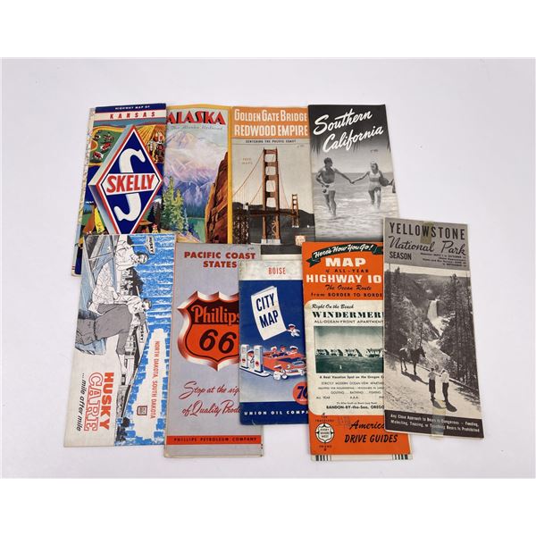 Collection of Vintage Road Maps