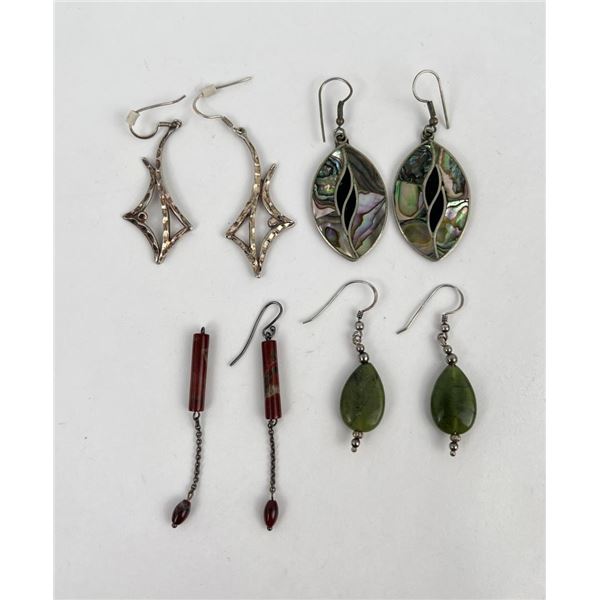 Group of Sterling Silver Earrings