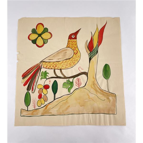 Antique Pennsylvania Dutch Fraktur Drawing