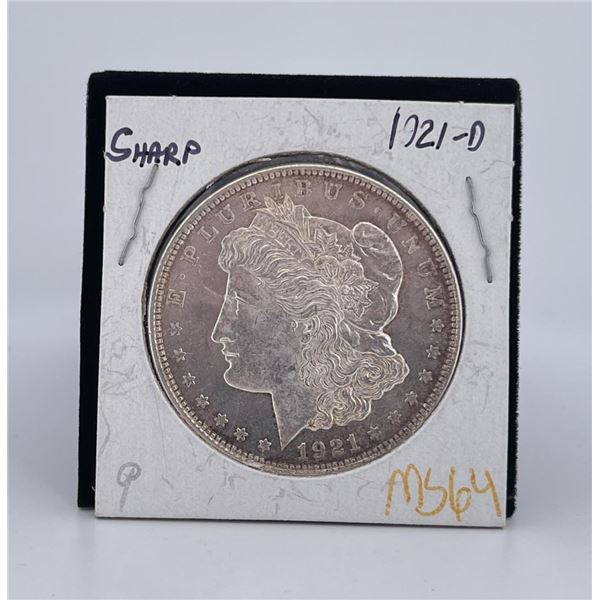 1921 D Morgan Silver Dollar