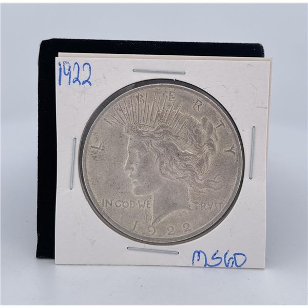 1922 Silver Peace Dollar