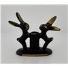 Image 2 : Walter Bosse Rabbit Candle Holder Bronze