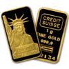 Image 1 : 1 gram) .9999+ Fine Gold Bar - Credit Suisse (Sta