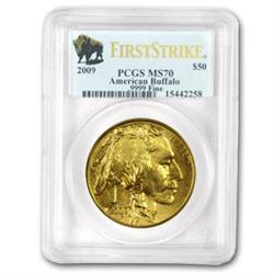 2009 1 oz Gold Buffalo Coin - **MS-70** PCGS (First Strike)