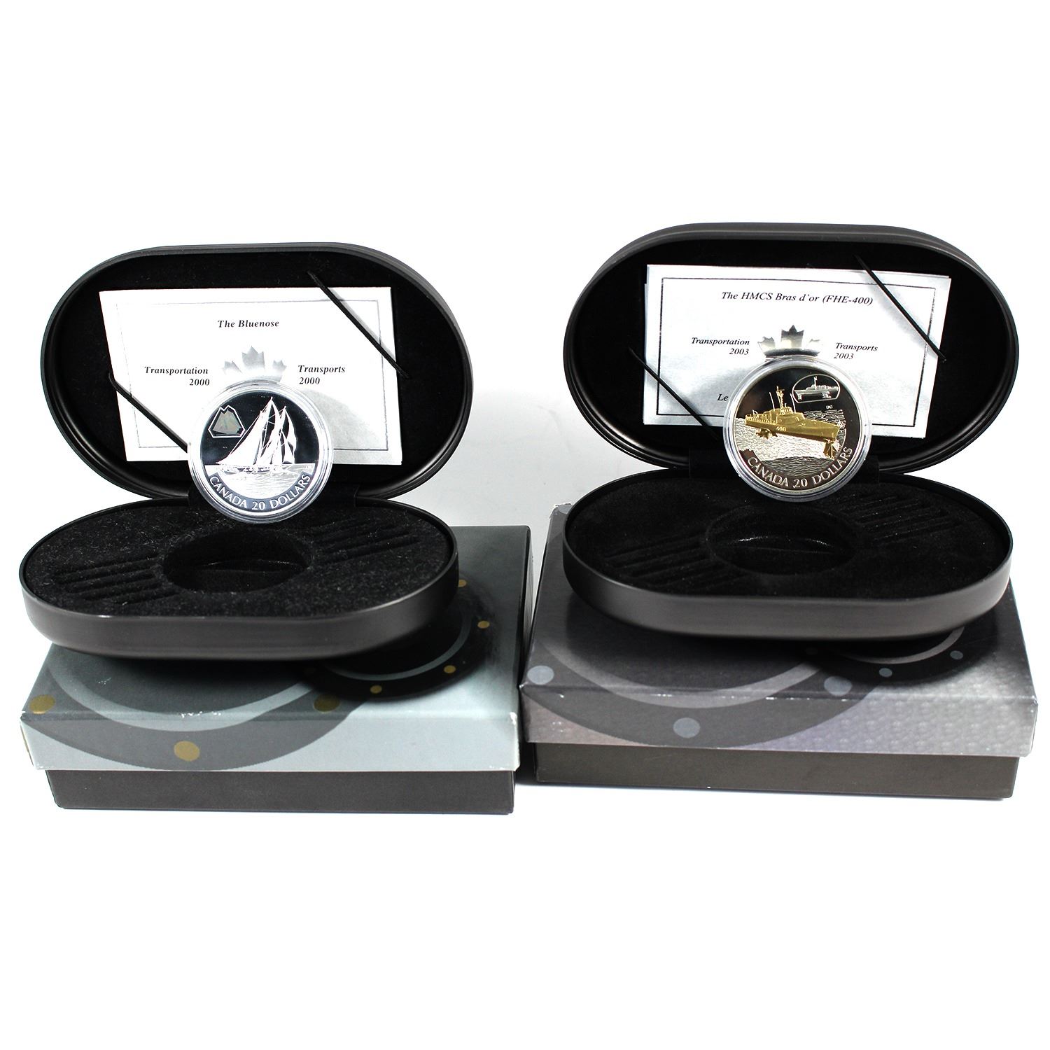 Canada $20 Transportation Ships Series - 2000 Bluenose & 2003 HMCS Bras ...