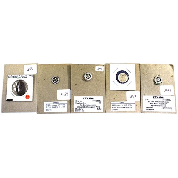 Lot of 5x Canada Medical Industry Pins and Other. Includes Royal Alexandra Hospital token, St Andrew
