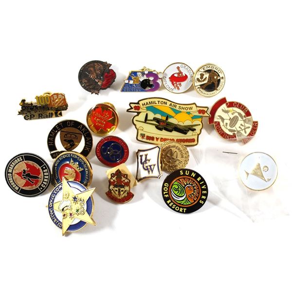 Estate Lot of Vintage Souvenir & Member Lapel Pins. You will receive 18 different Pins in this colle
