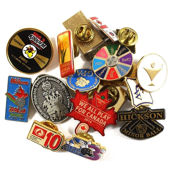 Estate Lot of Vintage Lapel Pins. Mainly Group and Organization Themed. You will receive 17 Differen