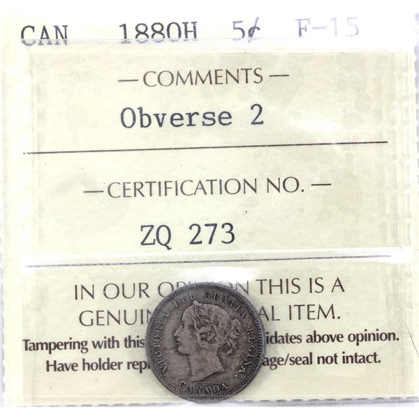 5-cent 1880H Obverse 2 ICCS F15