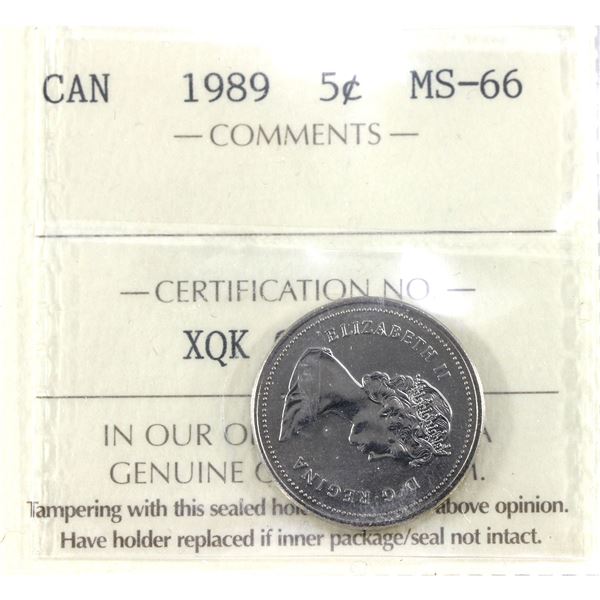 5-cent 1989 ICCS MS66