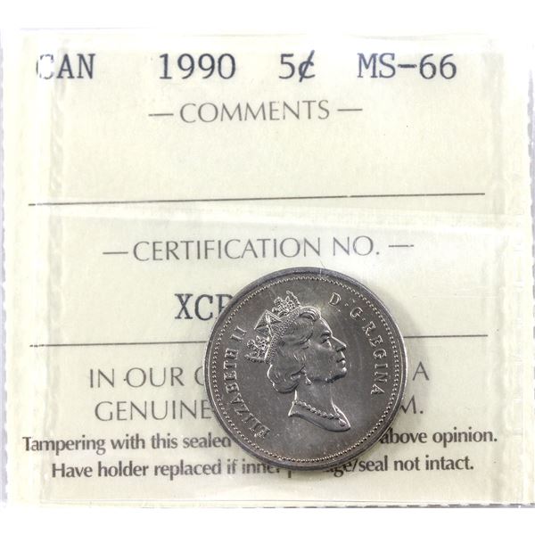 5-cent 1990 ICCS MS66