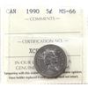 Image 1 : 5-cent 1990 ICCS MS66