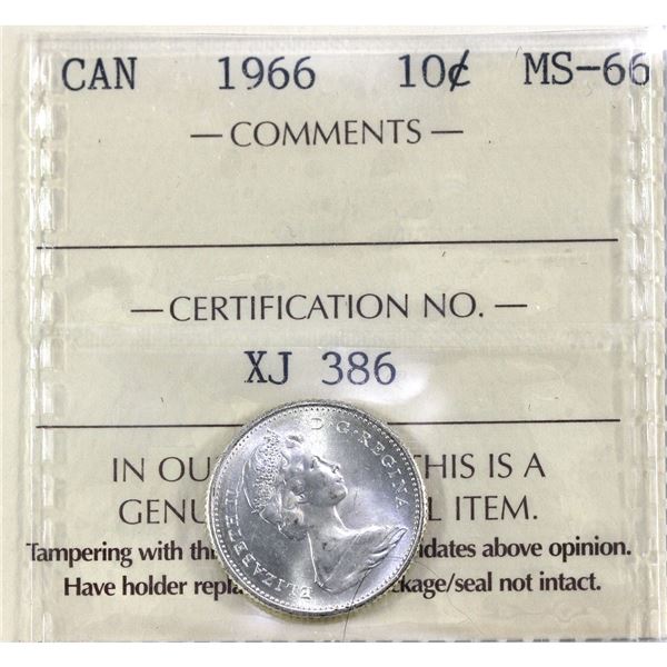 10-cent 1966 ICCS MS66