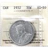 Image 1 : 50-cent 1932 ICCS VG10 *Key Date*