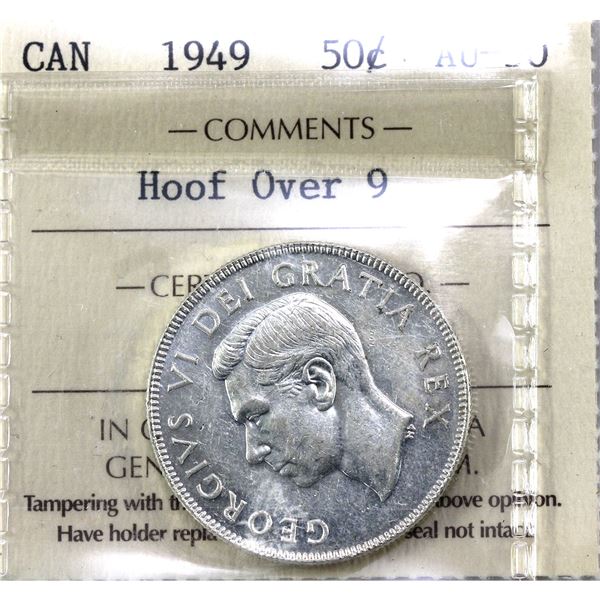 50-cent 1949 Hoof Over 9 ICCS AU50