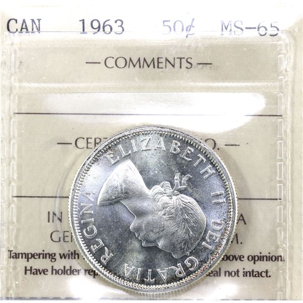50-cent 1963 ICCS MS65