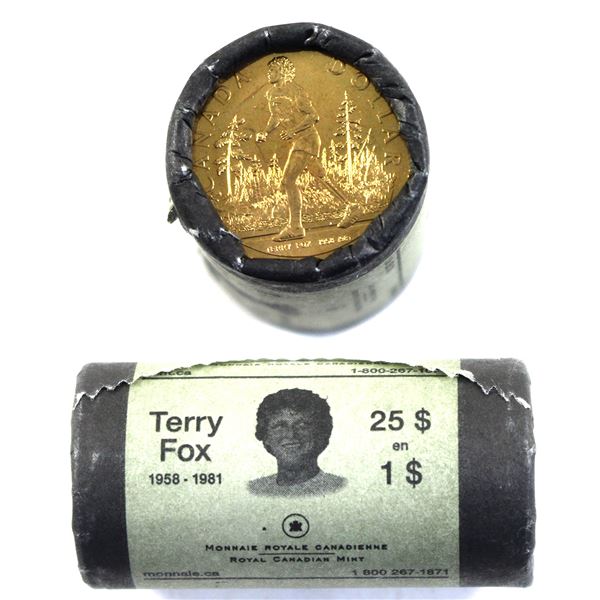 Canada 2005 Terry Fox $1 Special Wrapped Original Roll of 25pcs