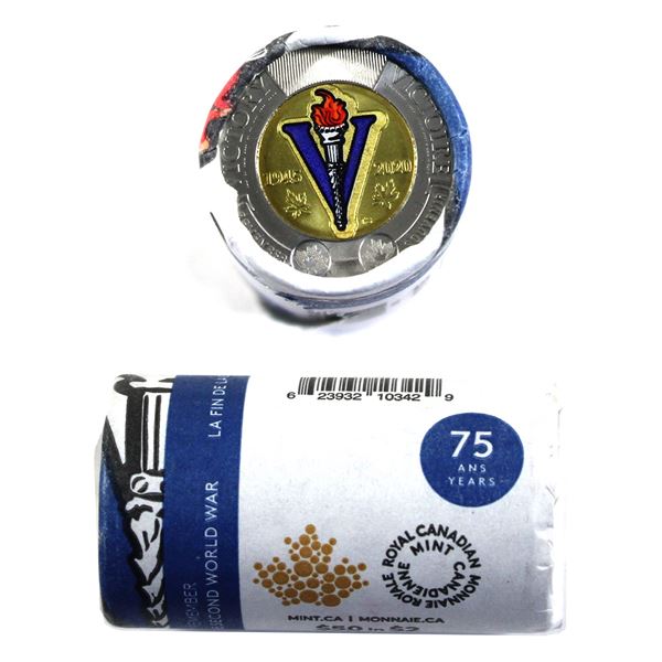 Canada 2020 Colour WWII $2 Special Wrap Roll of 25pcs