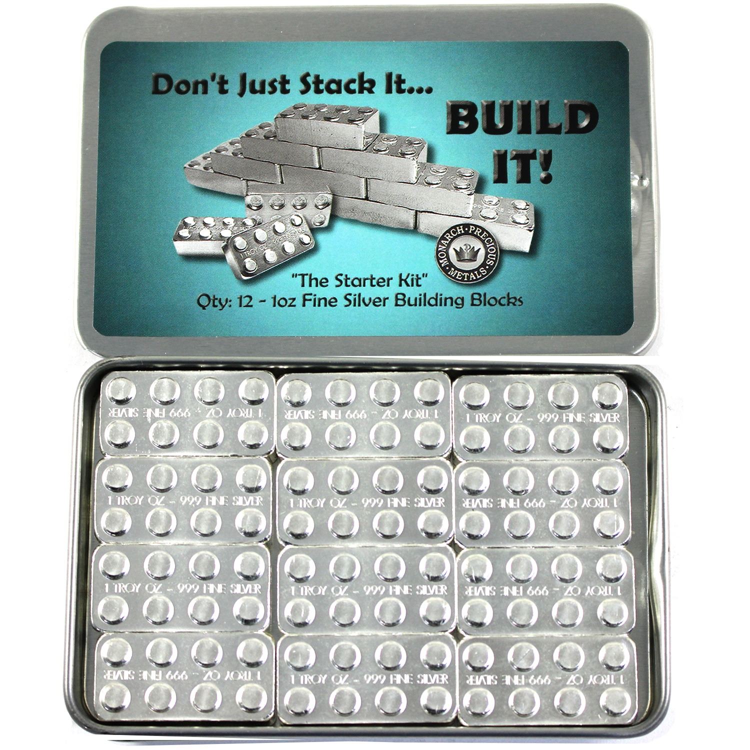 Box of 12x 1oz Monarch -The Starter Kit .999 Silver Building Blocks ...